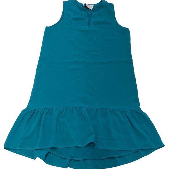 Charles Henry Dress Womens Medium Petite Blue Tiered Hem High Low Shift Mini - Picture 2 of 8